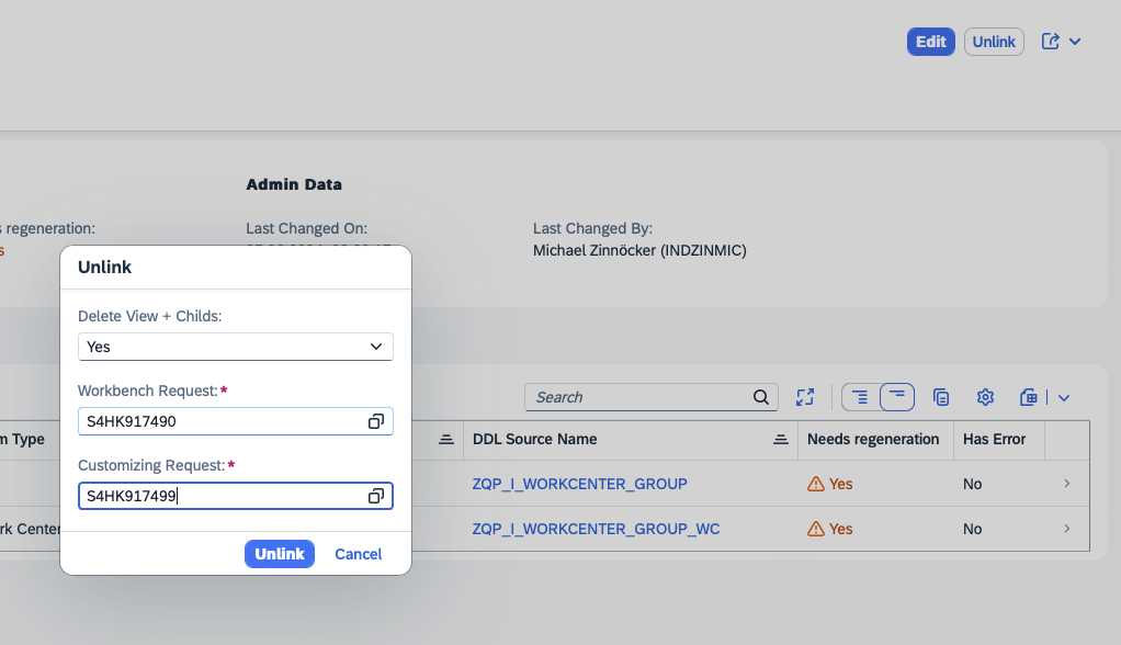 Unlink Root View